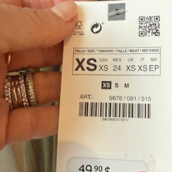 NWT Zara Satin Grecian Style Slip Dress in Army Green - Size Women's XS - Picture 5 of 5